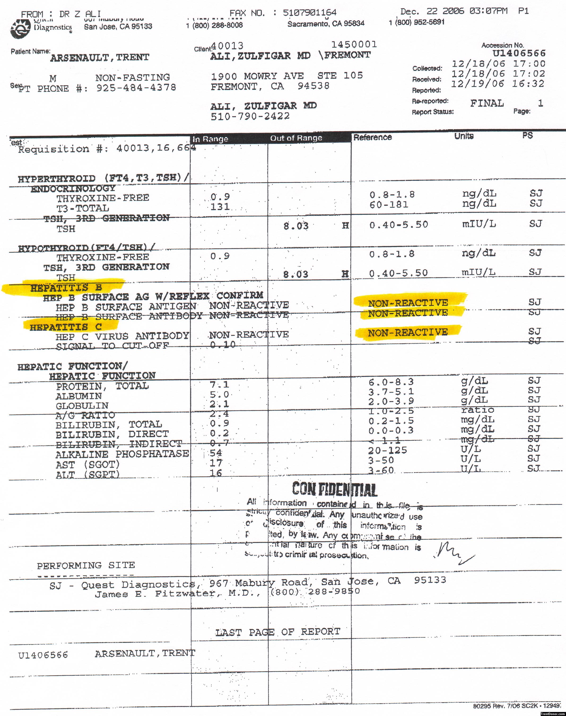 Hepatitis B, C (December 18, 2006 pg 1of1)