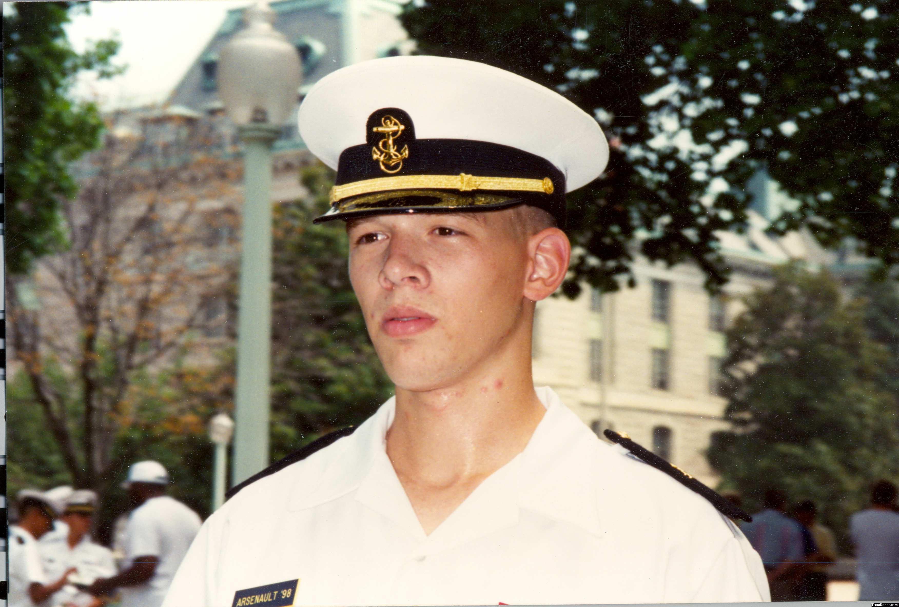 Trent in the US Navy, Age 18.