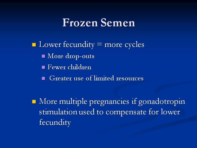 Slide10 - Stanford University Study - Fresh Semen vs Frozen Semen