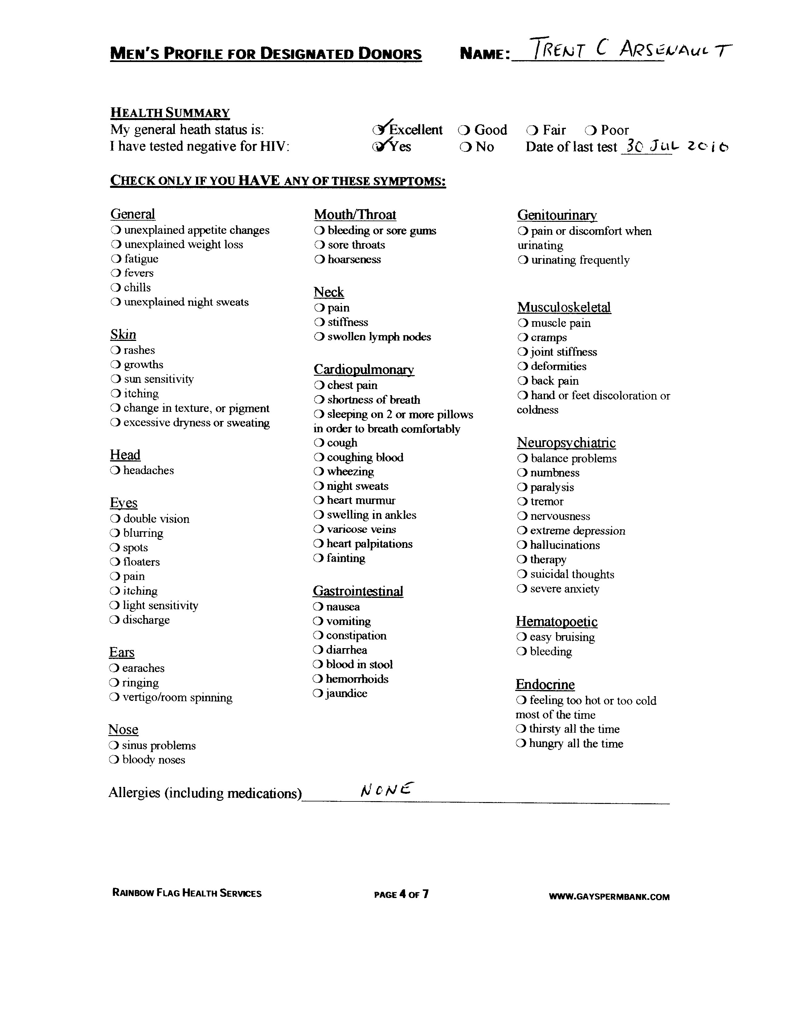 Donor Profile Pg 4 of 7