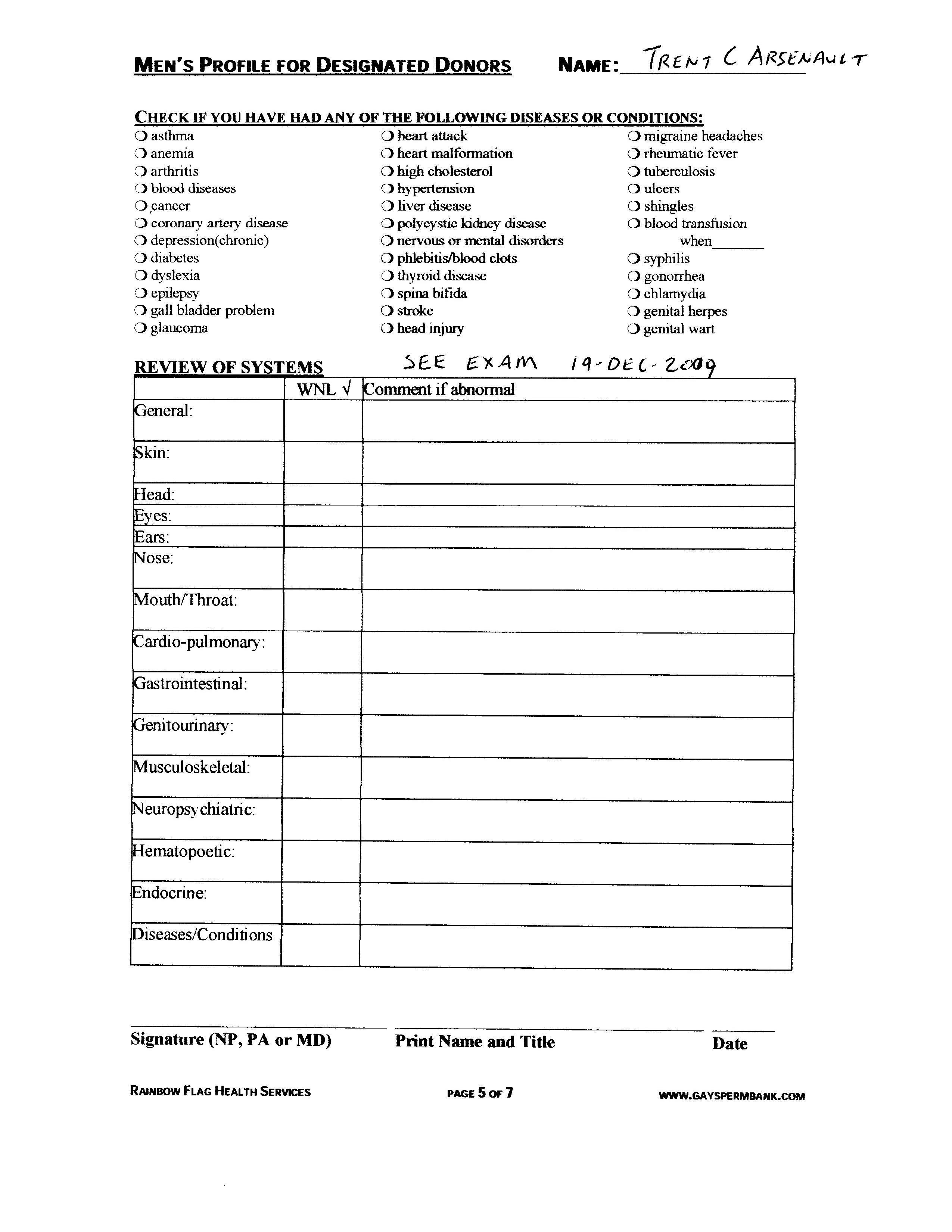 Donor Profile Pg 5 of 7