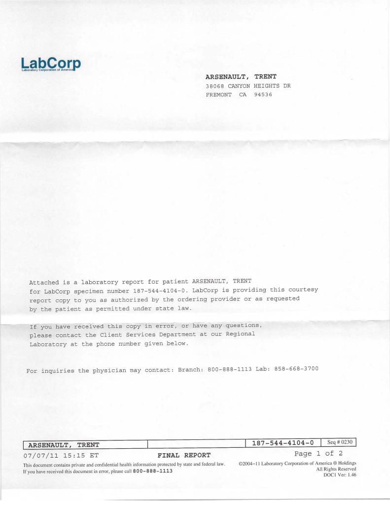 Trent STD Results July 2011 Pg 1 of 2 (HIV)